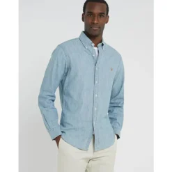 Polo Ralph Lauren Slim Fit Chambray Overhemd-Heren Overhemden