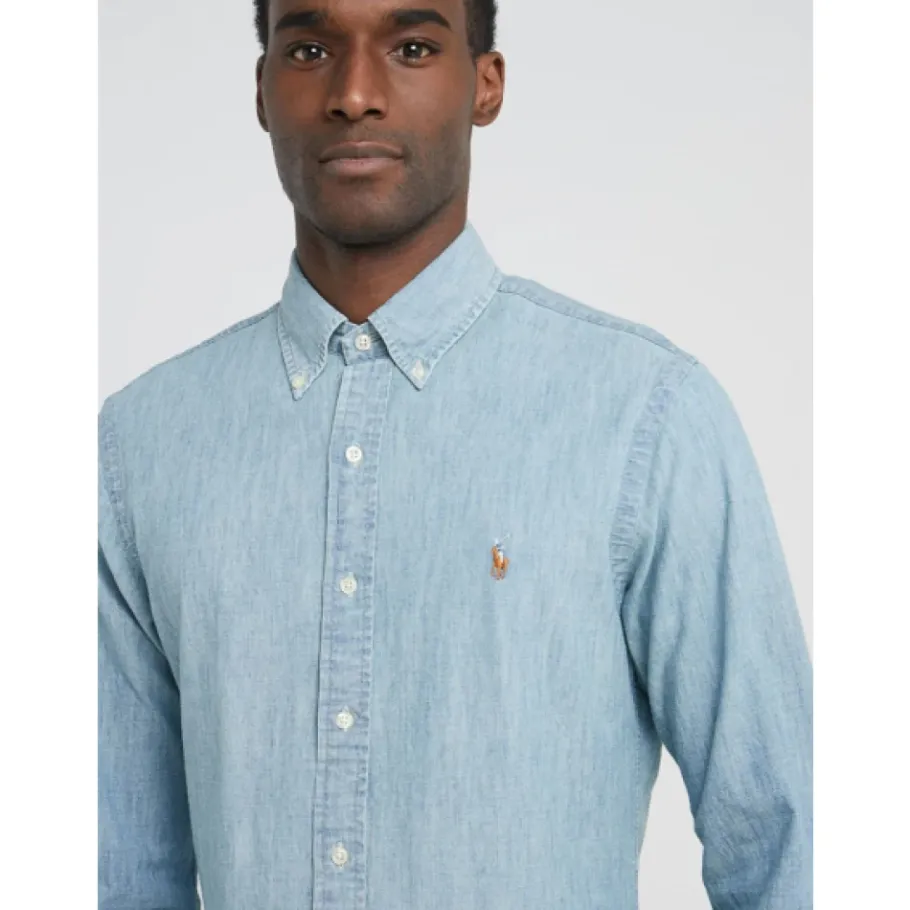 Polo Ralph Lauren Slim Fit Chambray Overhemd-Heren Overhemden