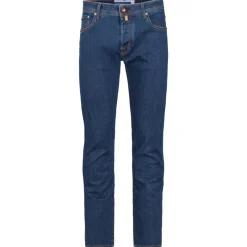 Jacob Cohën Slim Fit Denim Jeans met Borduursel-Heren Jeans