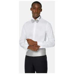 Boggi Milano Slim Fit Katoen Satijnen Overhemd-Heren Overhemden