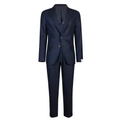 Eleventy Slim Fit Wol Zijde Linnen Pak-Heren Kostuums