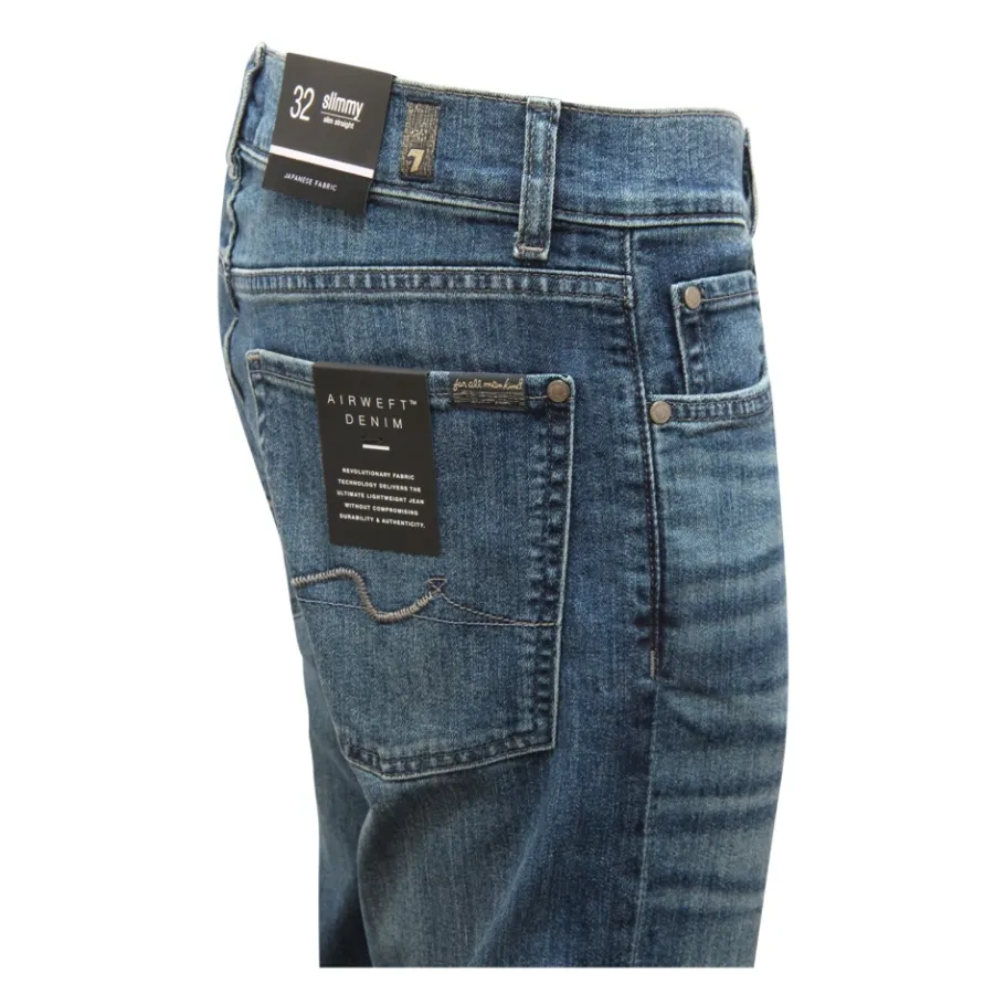 7 For All Mankind Slimmy Slim Straight Broek Licht-Heren Jeans