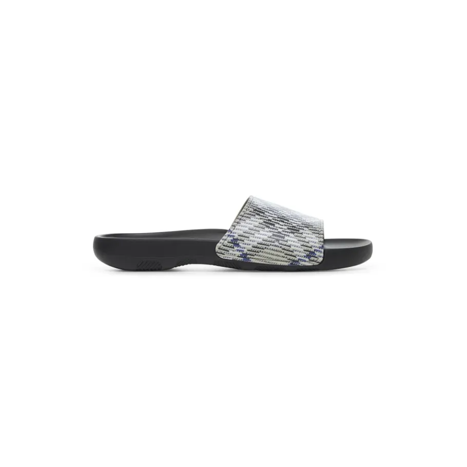 Burberry Slip-On Sandalen met Check Motief-Heren Slippers