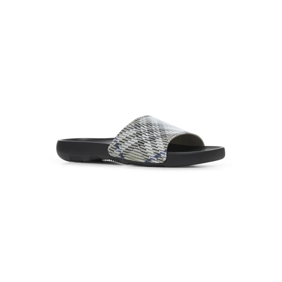 Burberry Slip-On Sandalen met Check Motief-Heren Slippers