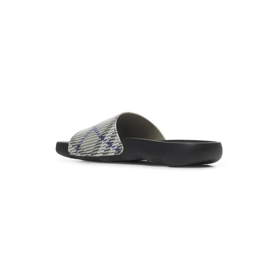 Burberry Slip-On Sandalen met Check Motief-Heren Slippers
