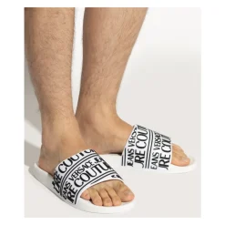 Versace Jeans Couture Slippers met logo-Heren Slippers