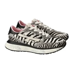 Premiata Sneakers met zebraprint en leren detail-Heren Sneakers