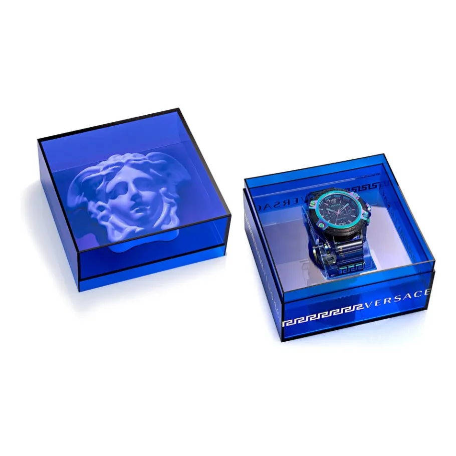 Versace Sport Chrono Active Horloge Bruin/Zwart-Heren Horloges