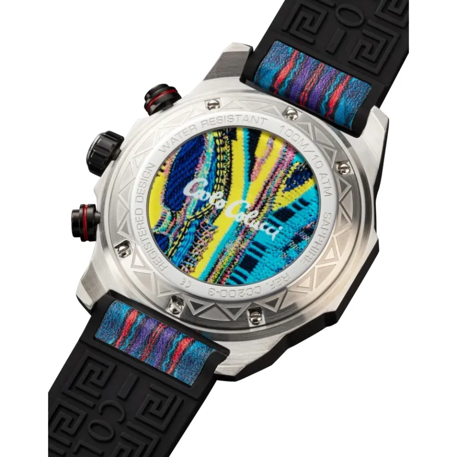 Carlo Colucci Sportief roestvrijstalen horloge met siliconen band-Heren Horloges