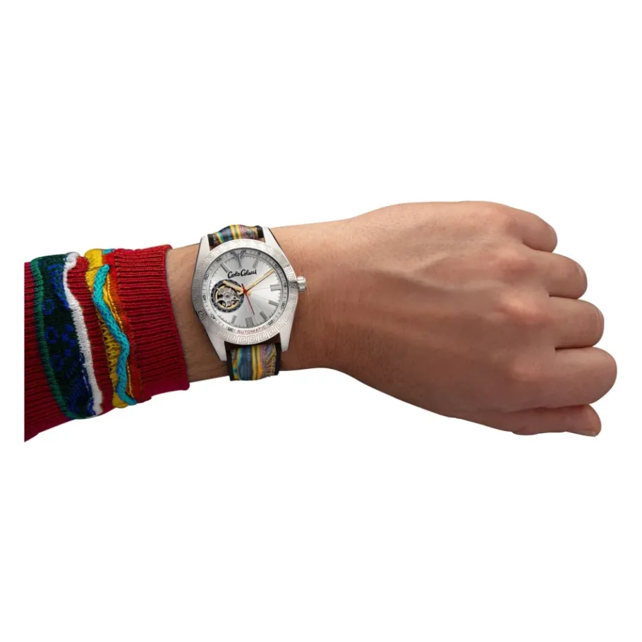 Carlo Colucci Sportief roestvrijstalen horloge met siliconen band-Heren Horloges