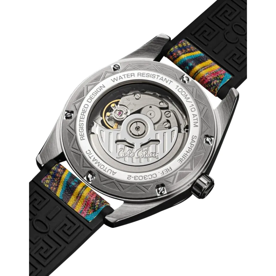 Carlo Colucci Sportief roestvrijstalen horloge met siliconen band-Heren Horloges