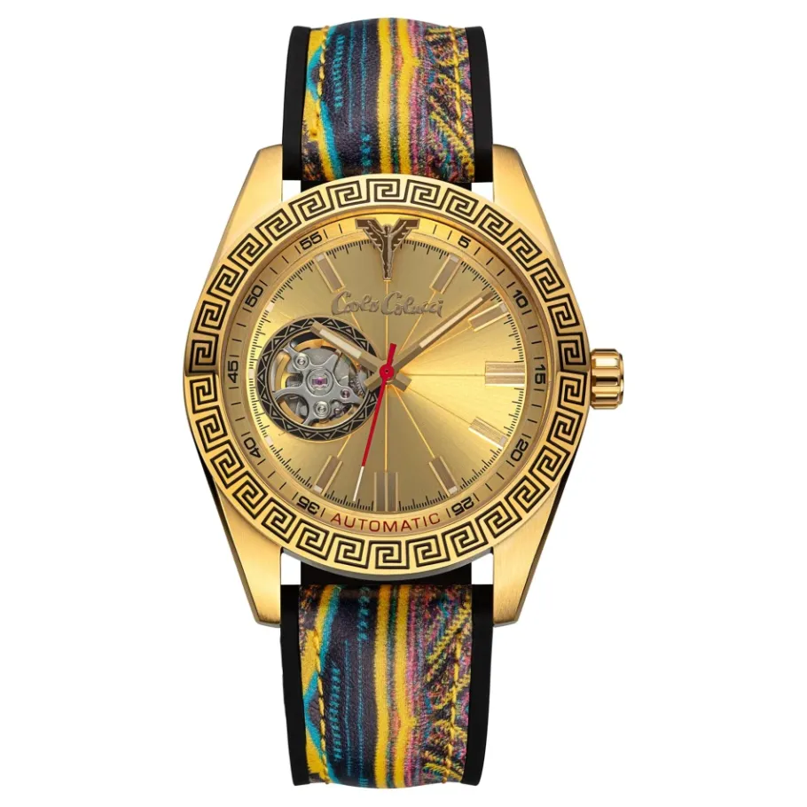 Carlo Colucci Sportief roestvrijstalen horloge met siliconen band-Heren Horloges