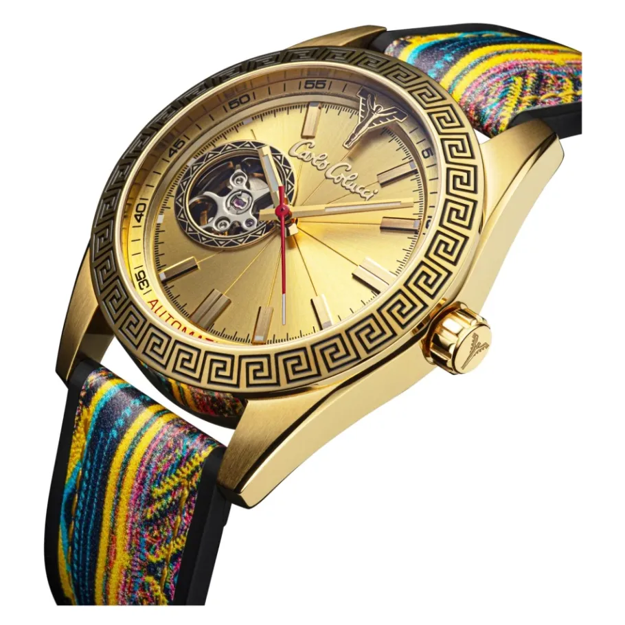 Carlo Colucci Sportief roestvrijstalen horloge met siliconen band-Heren Horloges