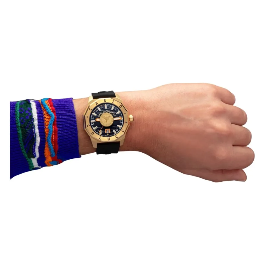 Carlo Colucci Sportief roestvrijstalen horloge met siliconen band-Heren Horloges