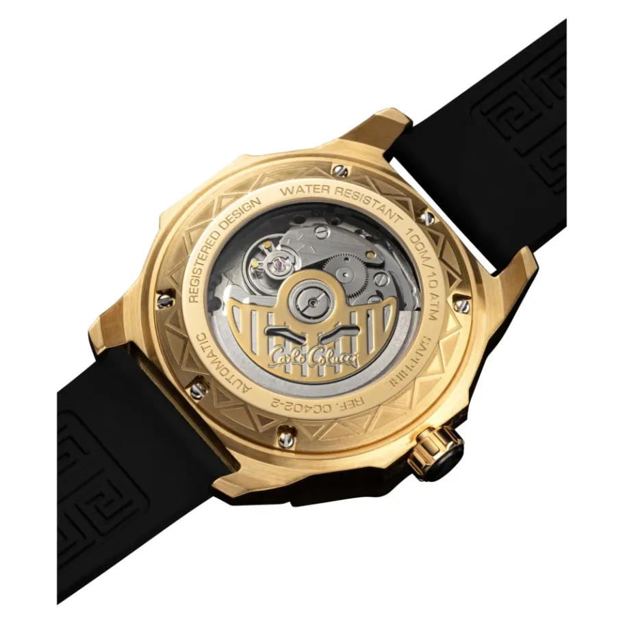 Carlo Colucci Sportief roestvrijstalen horloge met siliconen band-Heren Horloges