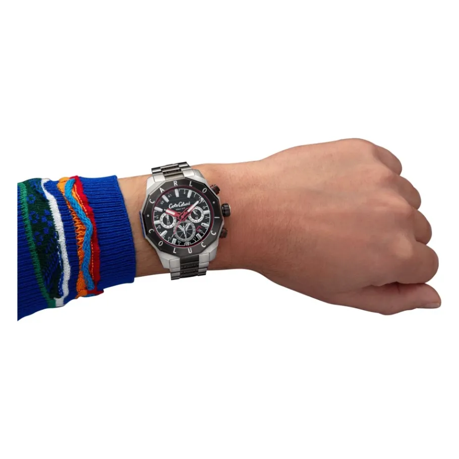 Carlo Colucci Sportief Roestvrijstalen Horloge met Chronograaf-Heren Horloges