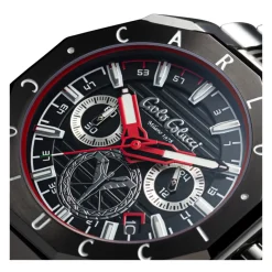 Carlo Colucci Sportief Roestvrijstalen Horloge met Chronograaf-Heren Horloges