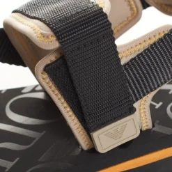 Emporio Armani Sportieve platformsandalen met klittenbandsluiting-Heren Sandalen