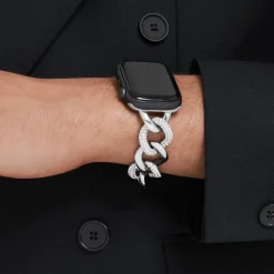 Swarovski Sprankelende Kettingband-Heren Horloges