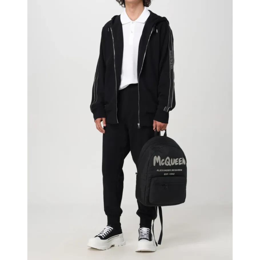 Alexander McQueen Stijlvolle Bedrukte Rugzak-Heren Rugzakken