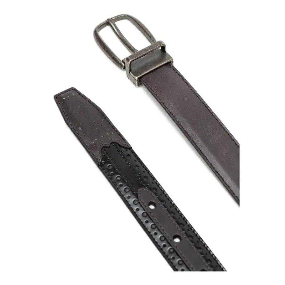 Dolce & Gabbana Stijlvolle Leren Riem-Heren Riemen