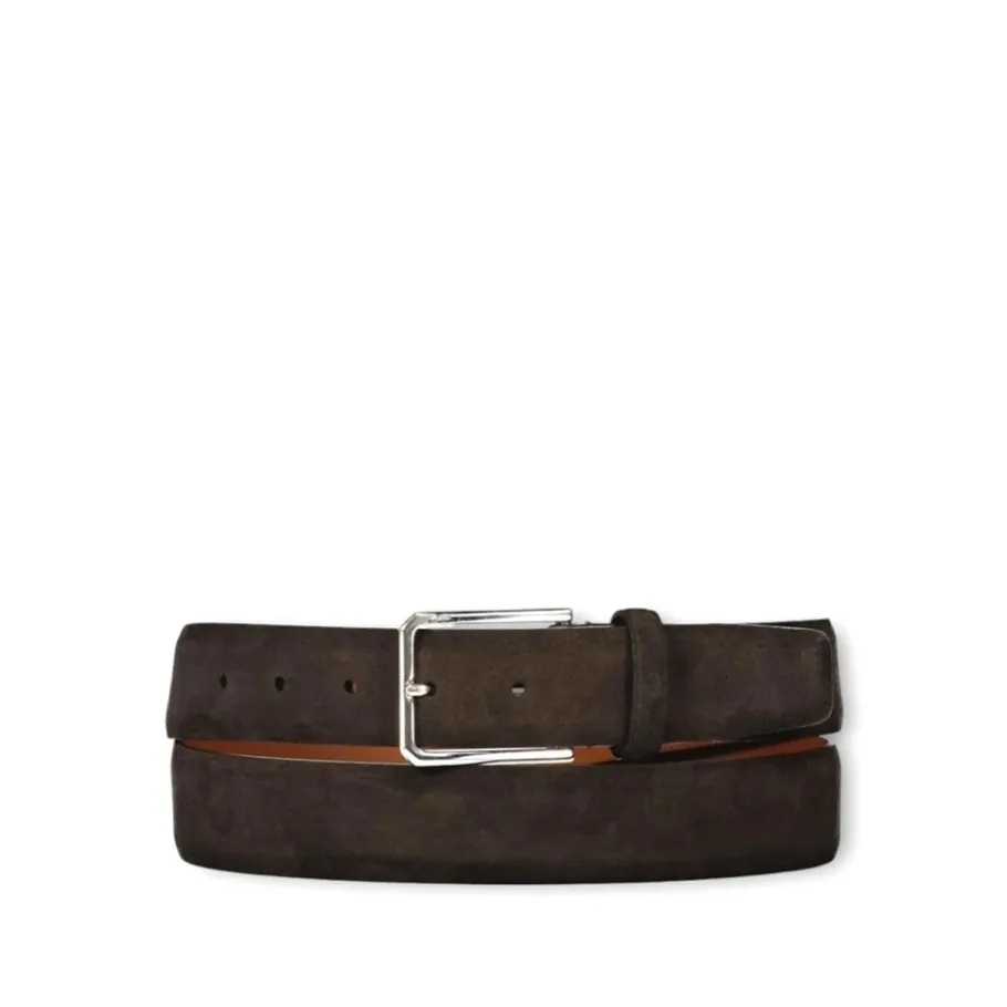 Santoni Stijlvolle leren riem met uniek ontwerp-Heren Riemen