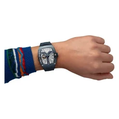 Carlo Colucci Stijlvolle roestvrijstalen siliconen horloge-Heren Horloges