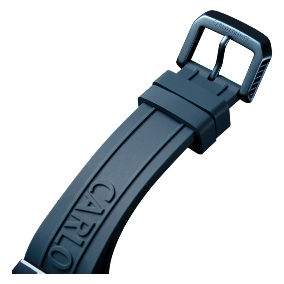 Carlo Colucci Stijlvolle roestvrijstalen siliconen horloge-Heren Horloges