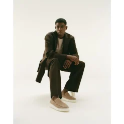 Nubikk Stijlvolle Sand Loafers-Heren Instappers & Slip Ons