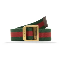 Gucci Stoffen Riem met Leren Details-Heren Riemen