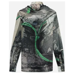 FLÂNEUR Street Image Viscose Shirt met Capuchon-Heren Overhemden