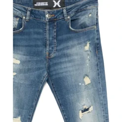 John Richmond Stretch Katoen Gescheurde Lange Jeans-Heren Jeans