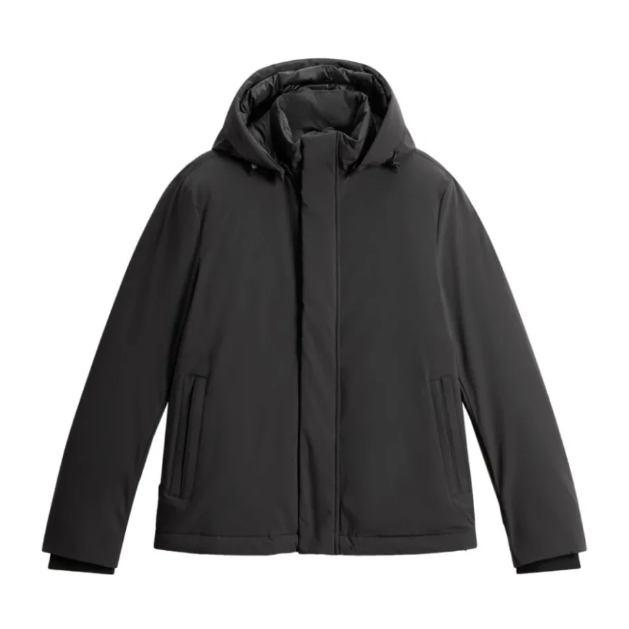 Woolrich Stretch Nylon Jas met Padding en Afneembare Capuchon-Heren Jassen