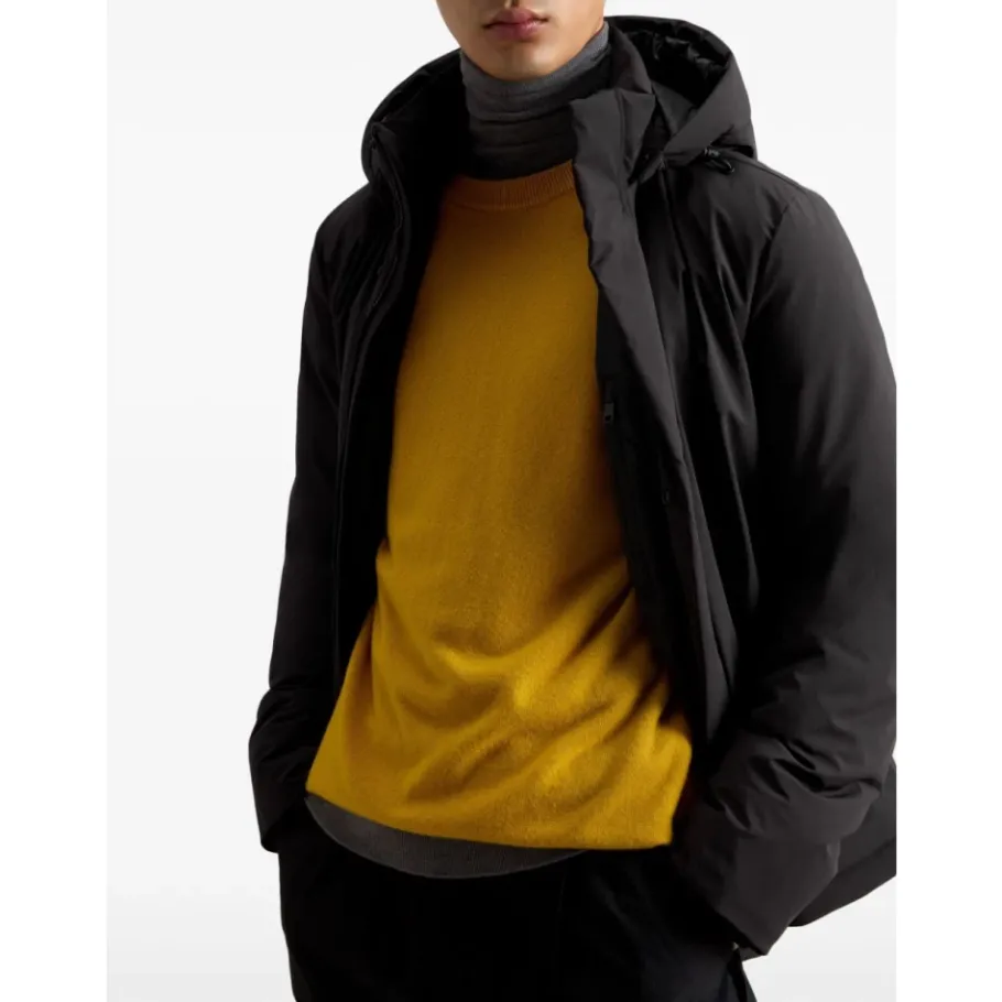 Woolrich Stretch Nylon Jas met Padding en Afneembare Capuchon-Heren Jassen