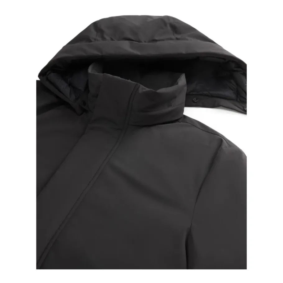 Woolrich Stretch Nylon Jas met Padding en Afneembare Capuchon-Heren Jassen