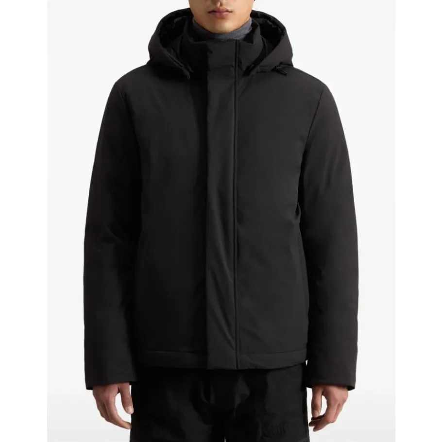 Woolrich Stretch Nylon Jas met Padding en Afneembare Capuchon-Heren Jassen