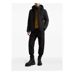 Woolrich Stretch Nylon Jas met Padding en Afneembare Capuchon-Heren Jassen