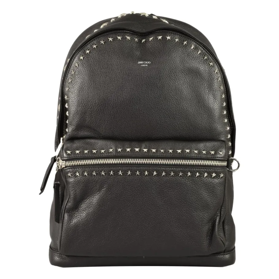 Jimmy Choo Studded Leren Rugzak met Ritssluiting-Heren Rugzakken