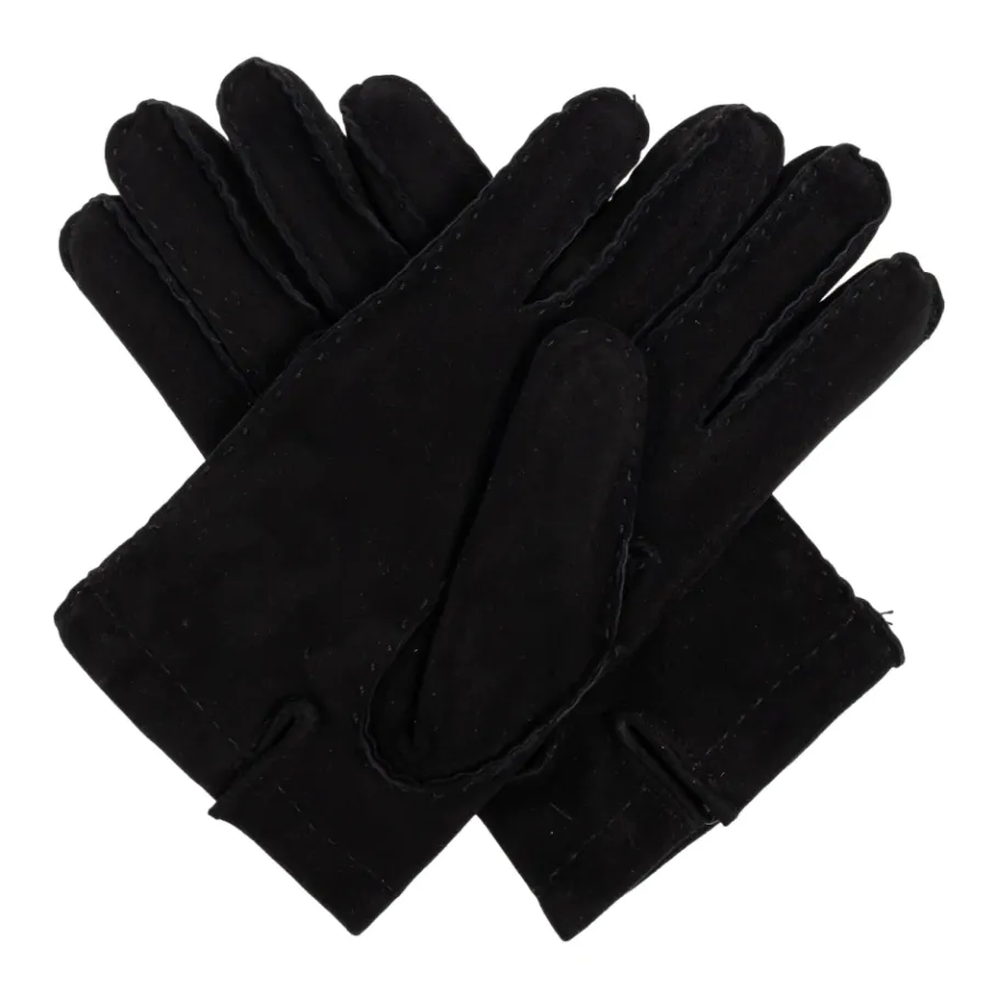 Moschino Suède handschoenen met geborduurd logo-Heren Handschoenen