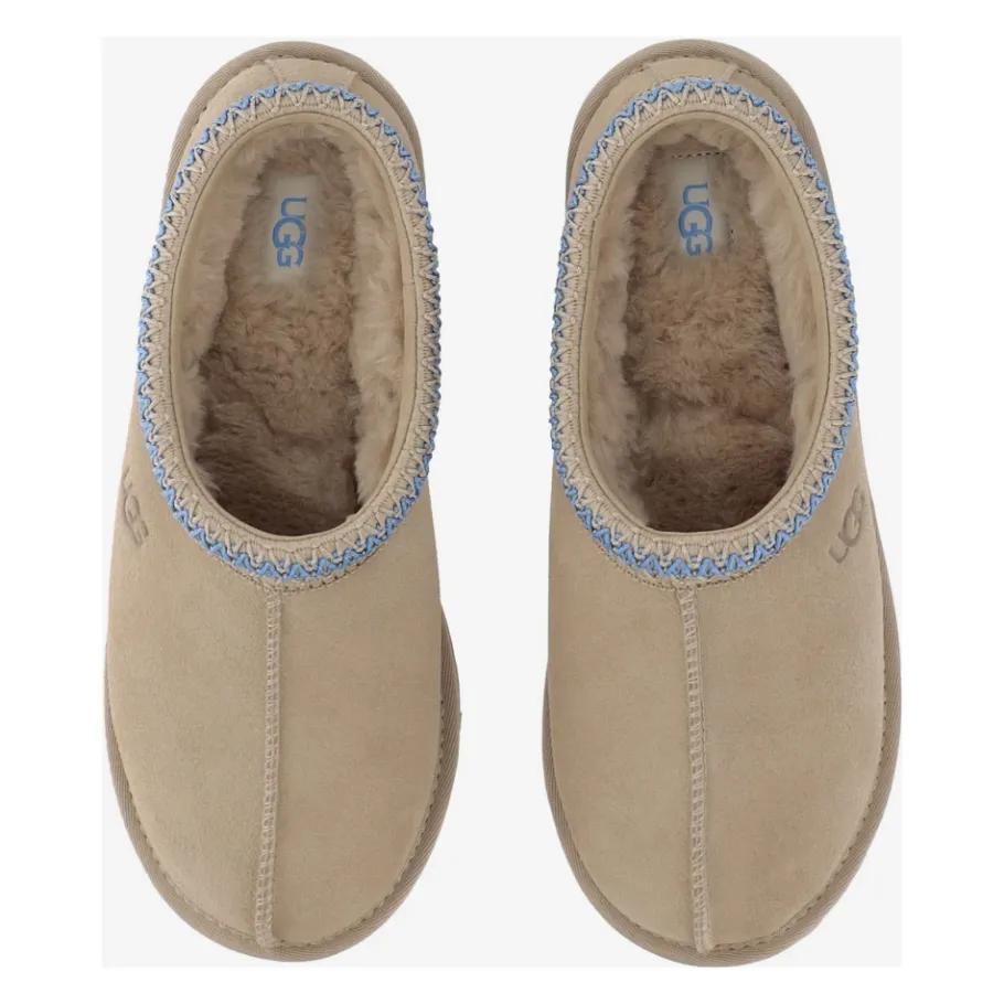 UGG Suède Leren Geborduurde Pantoffels-Heren Instappers & Slip Ons