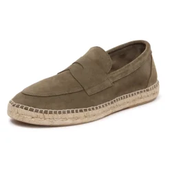 Abarca Suède Loafer in kaki-Heren Espadrilles