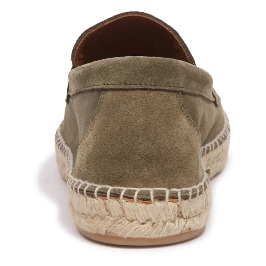 Abarca Suède Loafer in kaki-Heren Espadrilles