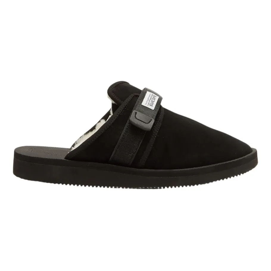 Suicoke Suède Sandalen met Shearling Voering-Heren Pantoffels