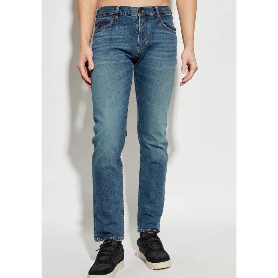 Emporio Armani Taps toelopende jeans-Heren Jeans