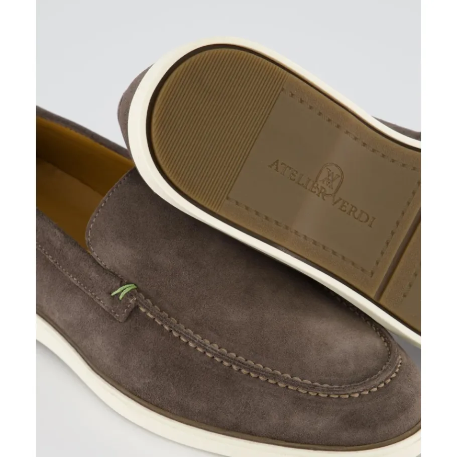Atelier Verdi Taupe Loafer voor Heren-Heren Instappers & Slip Ons