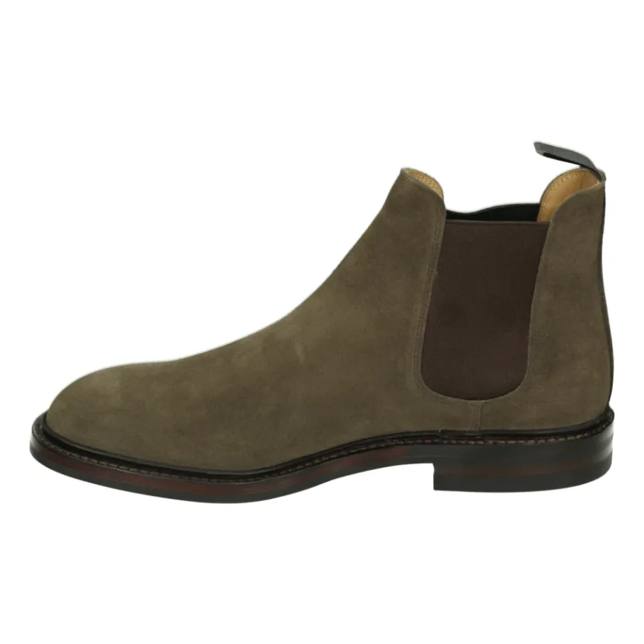 Crockett & Jones Taupe Suède Casual Chelsea Schoenen-Heren Laarzen