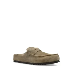 Birkenstock Taupe Suède Leren Sandalen-Heren Instappers & Slip Ons