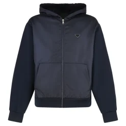 Prada Technische katoenen hoodie met Re-Nylon-Heren Truien & Vesten