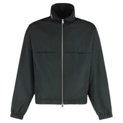 Ami Paris Technische Stoffen Jas met Rits en Capuchon-Heren Jassen