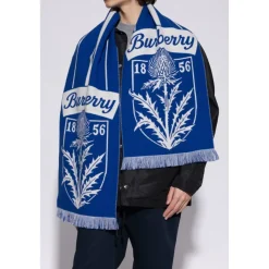 Burberry Thistle Shield Wool Scarf-Heren Sjaals